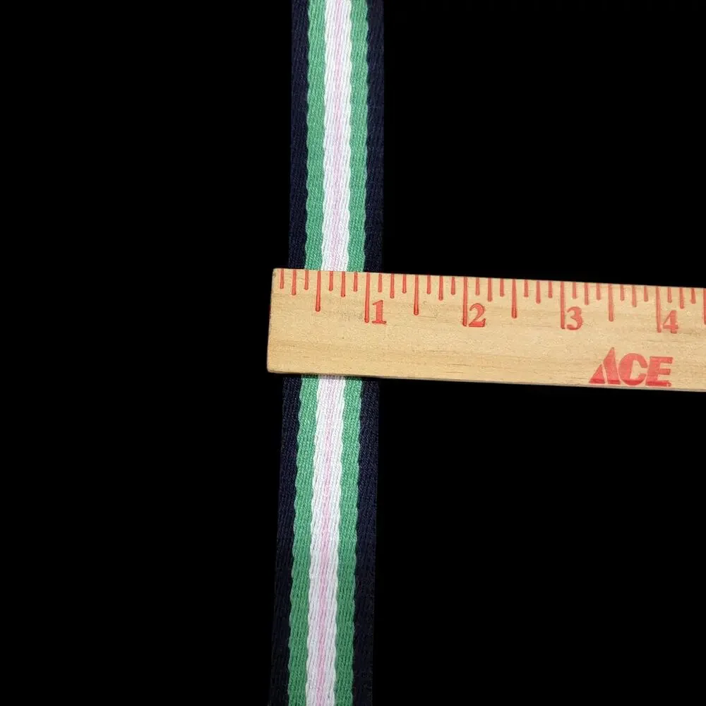 Polo Ralph Lauren Kids D-Ring Striped Belt Navy Green Pink White Size Small S